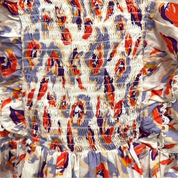 Maeve by Anthropologie Cottagecore Floral Peplum Blouse with Tassels - Picture 9 of 15